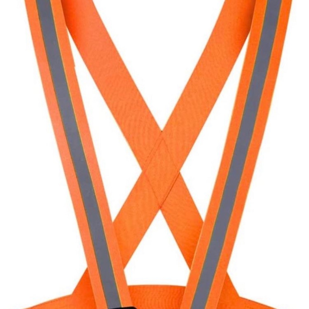 Reflective Safety Vest, high-Visibility Adjustable, Outdoor Sports, (Orange)